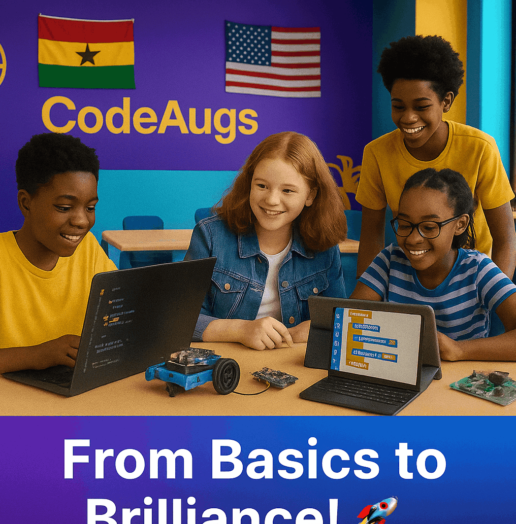 Learners engaged in a CodeAugs technology learning environment